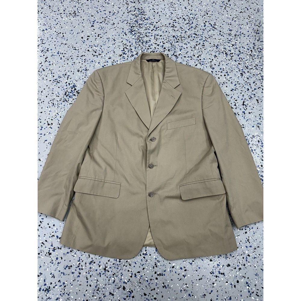 Brooks‎ Brothers 346 42R Used Kahki Brown Stretch Blazer Cotton
